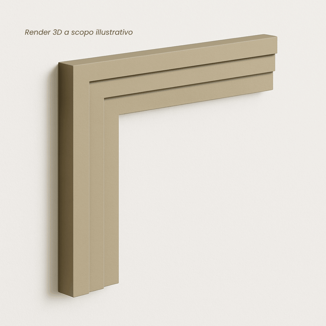 Cornice in polistirolo resinato 123 - moderno - larghezza 12cm - immagine 2